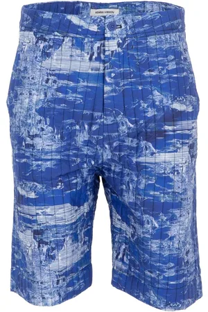 HENRIK VIBSKOV Wheel abstract-print quilted shorts