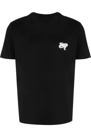 Les Hommes Men Short Sleeve - Snake-print cotton T-shirt