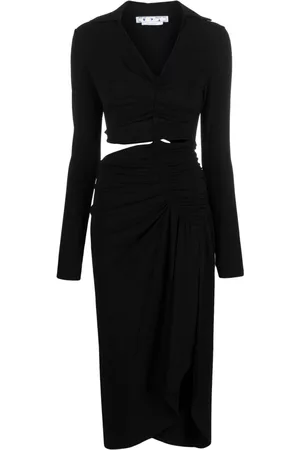 OFF-WHITE Cut-out draped dress