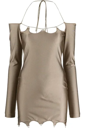 The Attico Lyna off-shoulder minidress