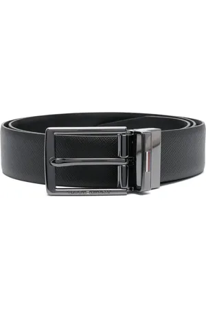 Tommy Hilfiger Engraved-logo leather belt
