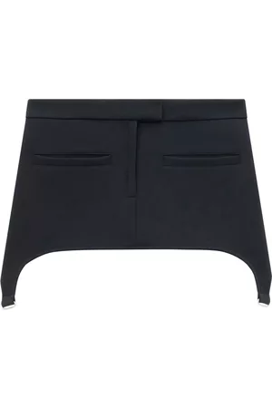 Courrèges Twill suspenders mini skirt