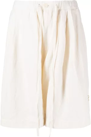 Story Pumpkin-embroidered organic-cotton shorts