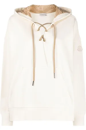 Moncler Lace-up cotton hoodie