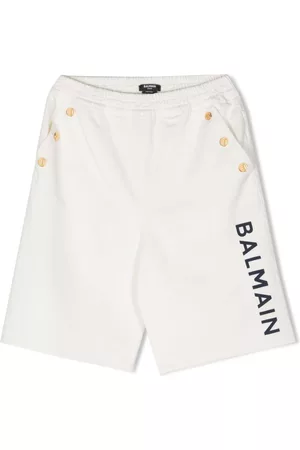 Balmain Logo-print knee-lenght shorts