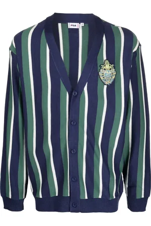 Fila Men Cardigans - Striped V-neck cardigan