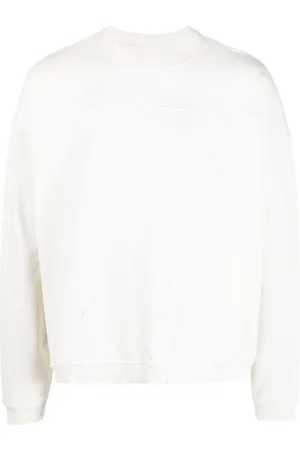 Guess Men Sweatshirts - Embossed-logo cotton sweatshirt