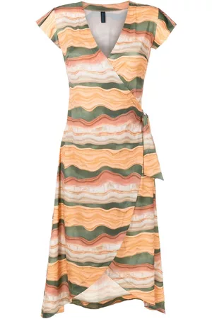 Lygia & Nanny V-neck wrap midi dress