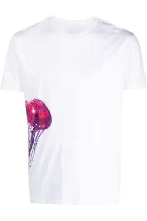 Les Hommes Men Short Sleeve - Graphic-print short-sleeve cotton T-shirt