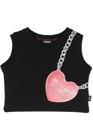 GCDS Logo-print cropped top