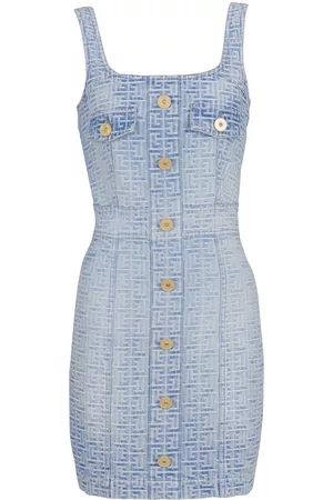 Balmain All-over monogram dress
