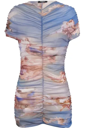 Balmain Abstract tulle dress