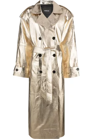 Mainless Double-breasted lamé coat