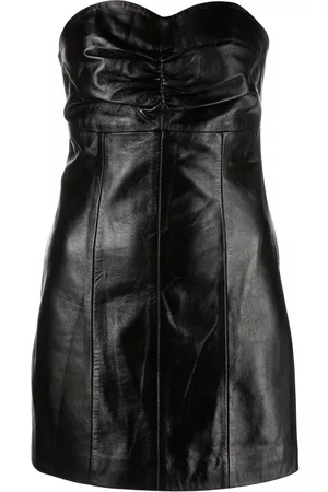 Mainless Polished-finish strapless dress