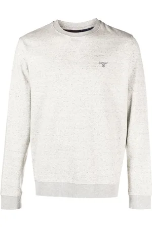 Barbour Men Sweatshirts - Logo-embroidered cotton sweatshirt
