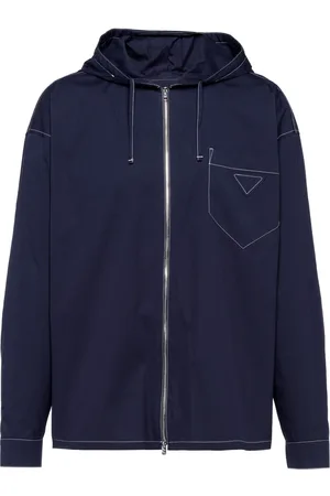 Prada Men Shirts - Hooded cotton overshirt