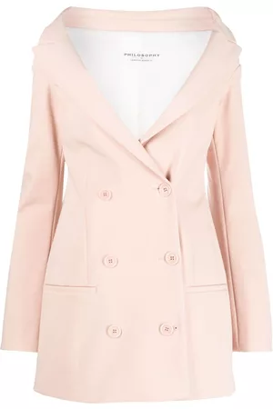 Serafini Off-shoulder double-breasted blazer