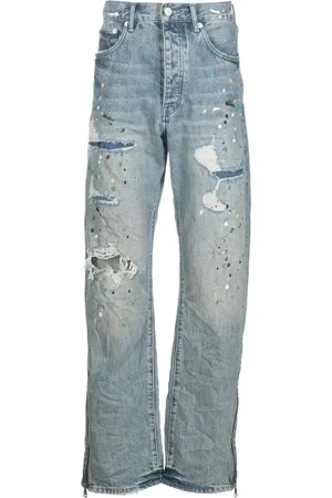 Purple Brand Distressed straight leg jeans