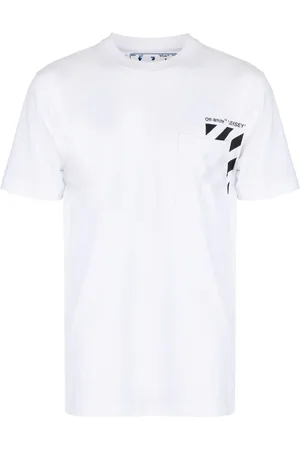 OFF-WHITE Diag-stripe cotton T-shirt