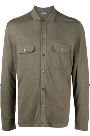 N.PEAL Double-pocket knit shirt