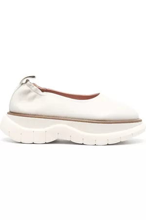 SUNNEI Round-toe leather ballerina shoes