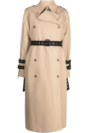 Rokh Oversized belted-waist trench coat