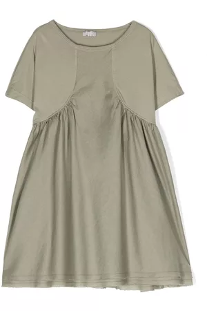 Il gufo Short-sleeve gathered dress