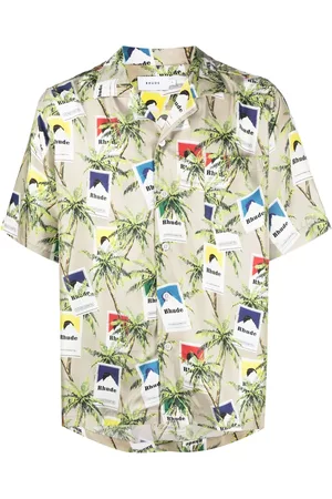 Rhude Cigarette-print silk shirt