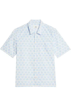 Ami Heart-print short-sleeve shirt