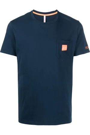 sun68 Men Short Sleeve - Logo-patch cotton T-shirt