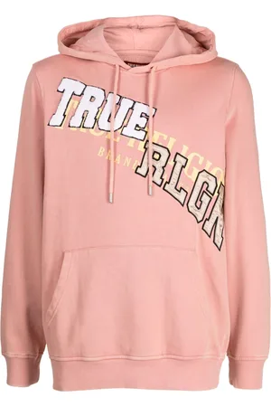 True Religion Men Sweatshirts - Logo-print cotton hoodie