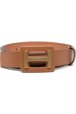 Hogan Logo-plaque leather belt