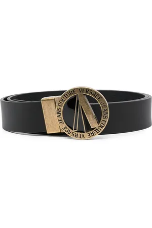 VERSACE Men Belts - Logo-buckle leather belt