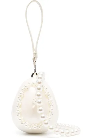 Simone Rocha Egg embellished clutch bag