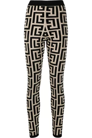 Balmain Monogram knitted leggings