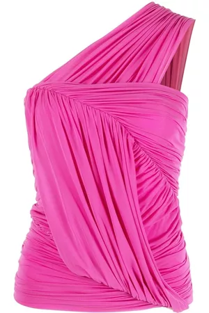 Rick Owens Edfu draped one-shoulder blouse