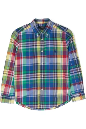 Ralph Lauren Embroidered-logo check-print shirt