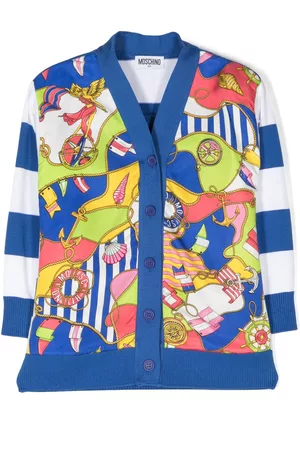 Moschino Nautical-print striped cardigan