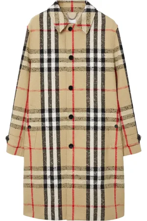 Burberry Checked bouclé car coat