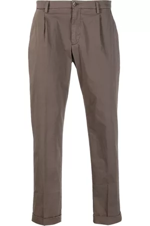 BRIGLIA Tapered cotton chinos