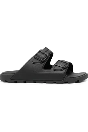 Woolrich Men Sandals - Buckle-straps vegan leather slides