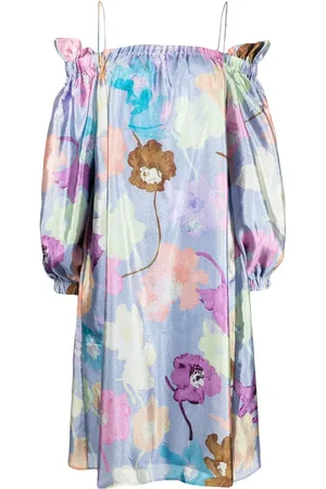STINE GOYA Priscilia floral-print off-shoulder dress
