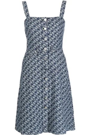 Stella McCartney Jacquard-logo denim dress