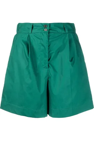 Woolrich Women Shorts - Pleat-detail high-waisted shorts