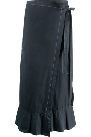 Comme des Garçons 2000s high-waisted wrap midi skirt