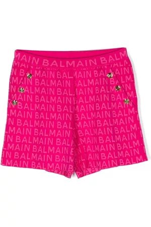 Balmain Logo-print button-detail shorts