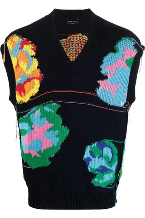Roberto Collina Floral intarsia knit vest