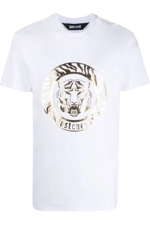 Roberto Cavalli Men Short Sleeve - Logo-print cotton T-shirt