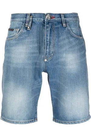 Philipp Plein Washed denim shorts