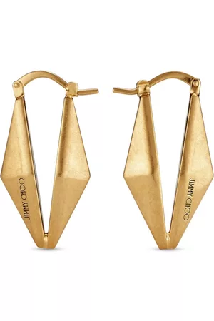 Jimmy Choo Engraved-logo earrings